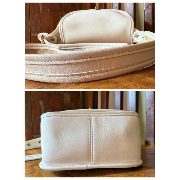 Vintage 1997 Coach Small Legacy Flap Bone Leather Crossbody - Picture 5 of 11